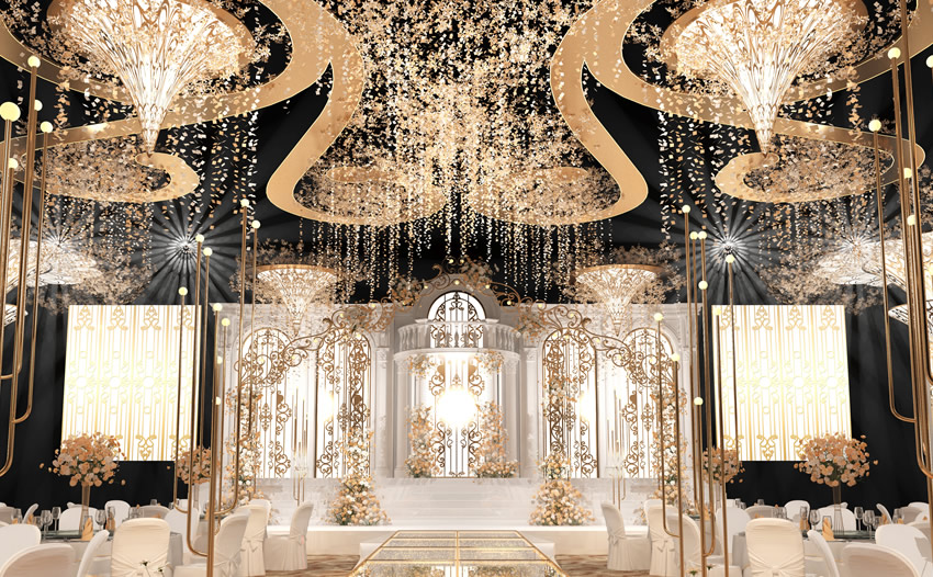 巩留花木兰喜事汇金色大厅效果展示